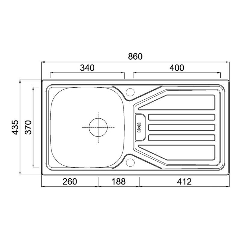 Clearwater Spacesaver Single Bowl Single Drainer Stainless Steel Sink