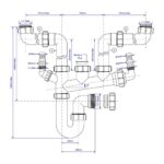 Clearwater Spacesaver 2 Bowl Plumbing Kit