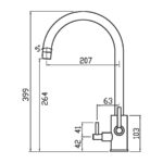 Clearwater Stella Mixer & Cold Filter Tap Chrome