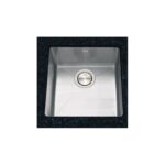 Clearwater Stereo 1 Bowl Undermount Steel Kitchen Sink 430x430mm