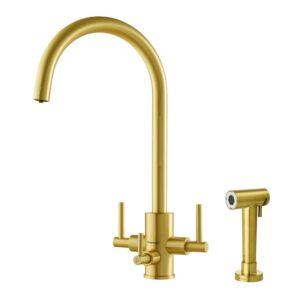Clearwater Stella Filter Tap with Rinse Brushed Brass