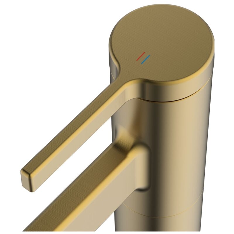 Clearwater Taku Single Lever Kitchen Sink Mixer Tap Brushed Brass