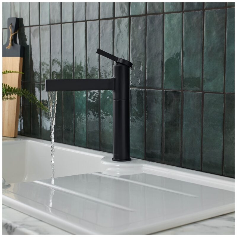 Clearwater Taku Single Lever Kitchen Sink Mixer Tap Matt Black