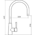 Clearwater Titania Mono Sink Mixer with Stainless Steel