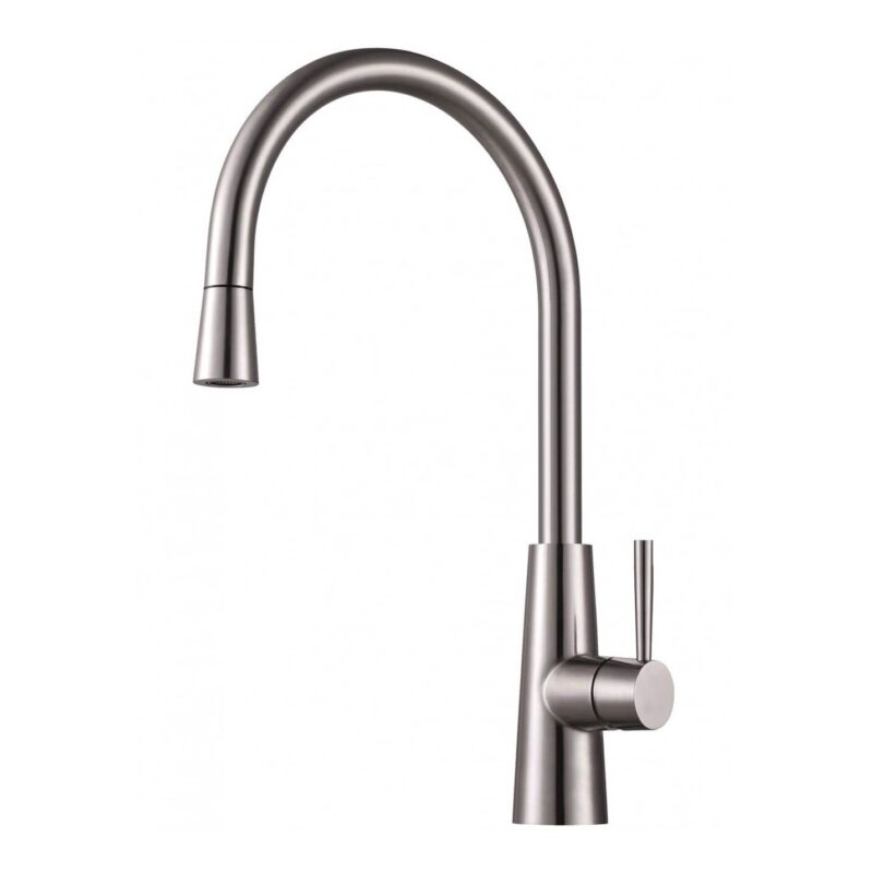 Clearwater Titania Mono Sink Mixer with Pull-Out Stainless Steel Clearwater Titania Mono Sink Mixer with Pull-Out Stainless Steel