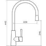 Clearwater Titania Mono Sink Mixer with Pull-Out Stainless Steel