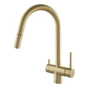 Clearwater Toledo Pull-Out Mixer & Filter Tap Brushed Brass