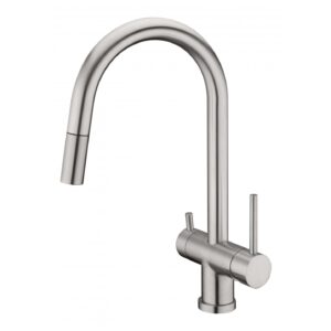 Clearwater Toledo Kitchen Filter & Mixer Tap with Pull Out Brushed Nickel