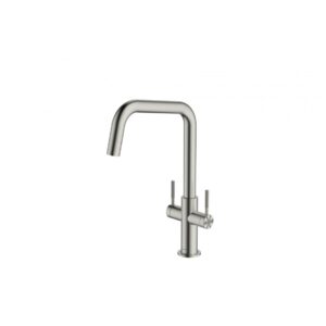 Clearwater Topaz U Spout Kitchen Mixer Tap Brushed Nickel