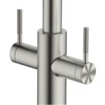 Clearwater Topaz Kitchen Sink Mixer Tap J Spout Brushed Nickel