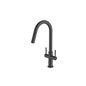 Clearwater Topaz Kitchen Sink Mixer Tap J Spout Matt Black