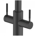 Clearwater Topaz Kitchen Sink Mixer Tap J Spout Matt Black