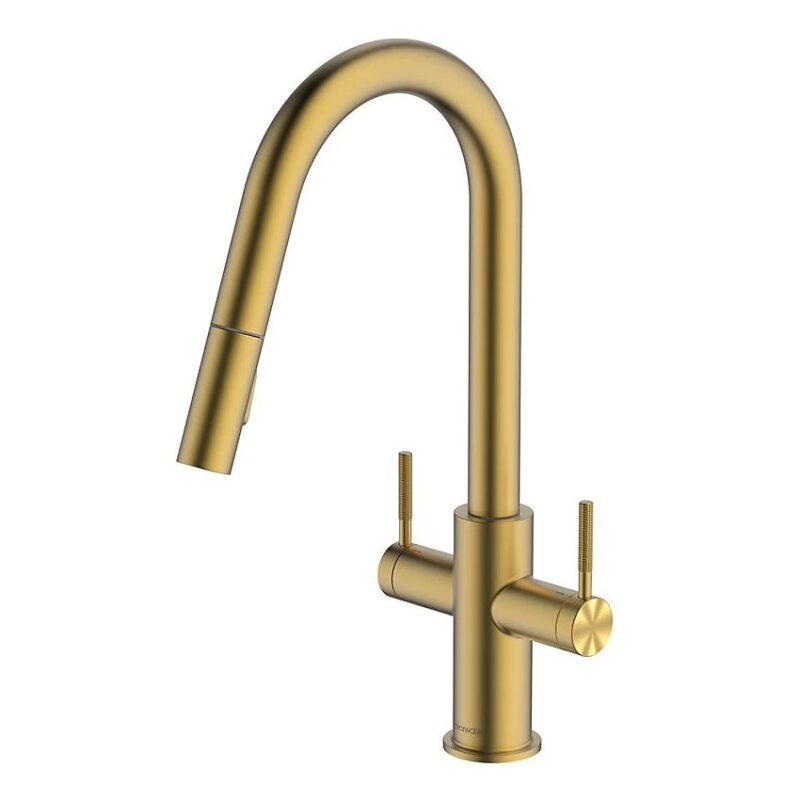 Clearwater Topaz Kitchen Sink Mixer Tap Pull Out Spray Brass Clearwater Topaz Kitchen Sink Mixer Tap Pull Out Spray Brass