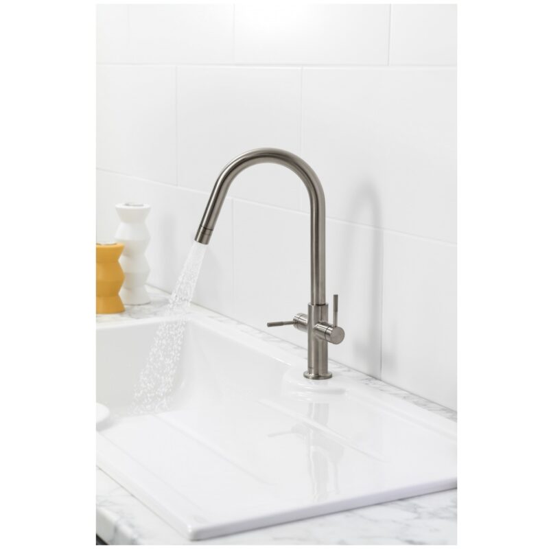 Clearwater Topaz Kitchen Sink Mixer Tap Pull Out Spout Brushed