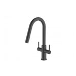 Clearwater Topaz Kitchen Sink Mixer Tap Pull Out Spray Matt Black