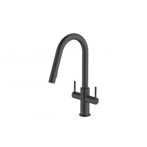 Clearwater Topaz Kitchen Sink Mixer Tap Pull Out Spray Matt Black