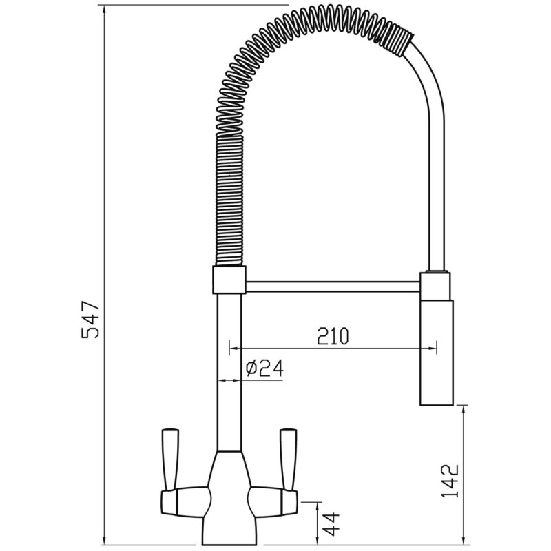 Clearwater Tutti Professional Flexi Spray Kitchen Mixer Tap