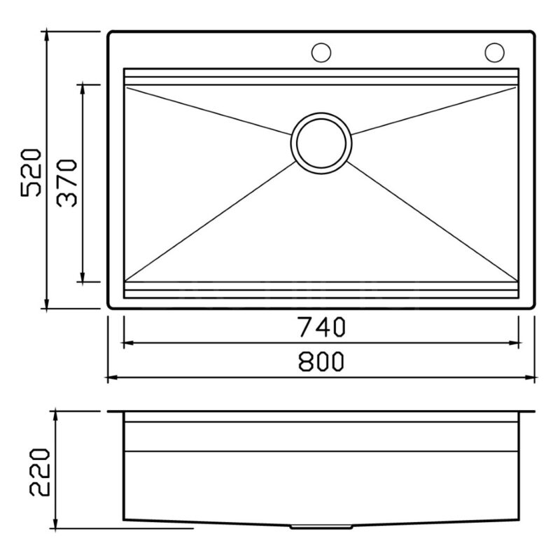 Clearwater Urban Smart Single Bowl 800mm Stainless Steel Sink