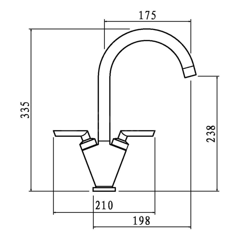 Clearwater Vitro Mono Sink Mixer with Swivel Spout Brushed