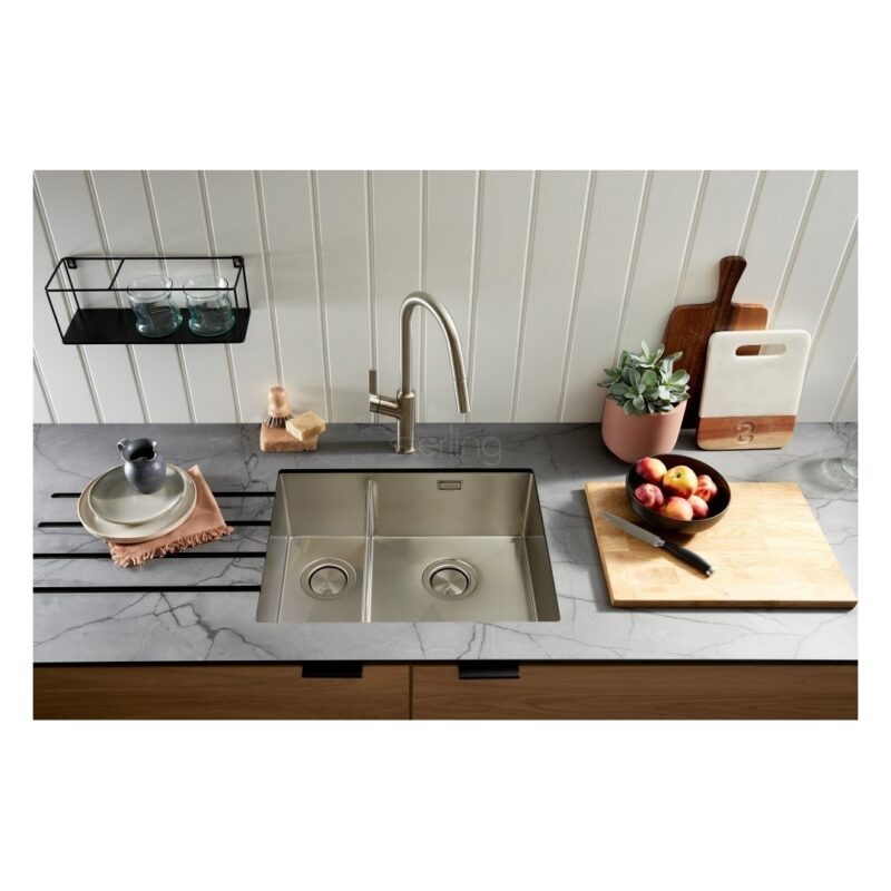 Clearwater Volta 1.5 Bowl 525x400mm Stainless Steel Sink, Right Main Bowl Clearwater Volta 1.5 Bowl 525x400mm Stainless Steel Sink, Right Main Bowl