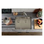 Clearwater Volta 1.5 Bowl 525x400mm Stainless Steel Sink, Right Main Bowl
