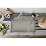 Clearwater Volta 1.5 Bowl 685x400mm Stainless Steel Sink, Left Hand Main Bowl