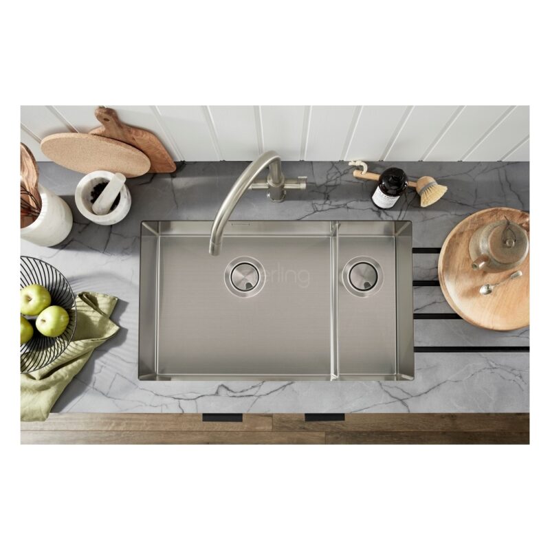Clearwater Volta 1.5 Bowl 685x400mm Stainless Steel Sink, Left Hand Main Bowl