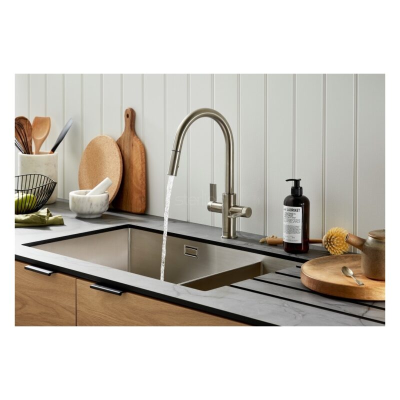 Clearwater Volta 1.5 Bowl 685x400mm Stainless Steel Sink, Left Hand Main Bowl