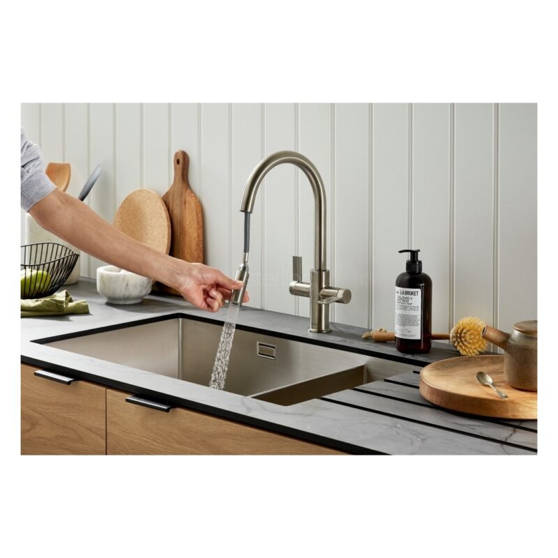 Clearwater Volta 1.5 Bowl 685x400mm Stainless Steel Sink, Left Hand Main Bowl