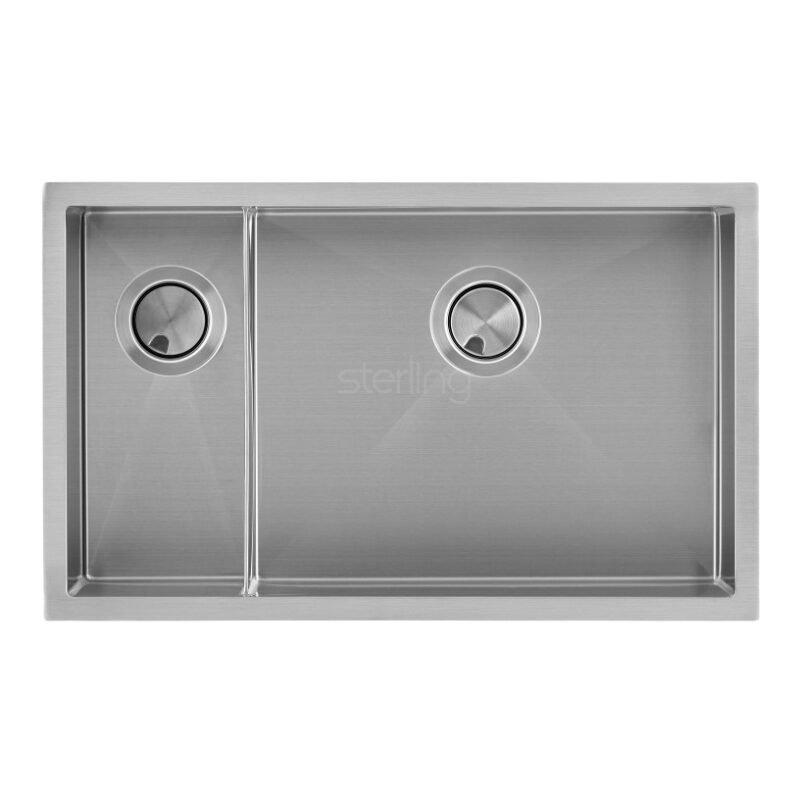 Clearwater Volta 1.5 Bowl 685x400mm Stainless Steel Sink, Right Hand Main Bowl