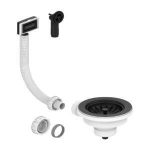 Clearwater 90mm BSW Sink Waste & Overflow Matt Black