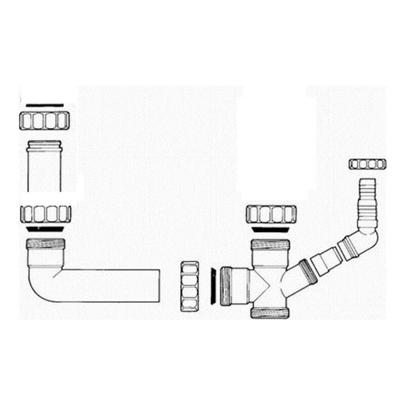 Clearwater Plumbing Kit for 1.5 Bowl Kitchen Sinks