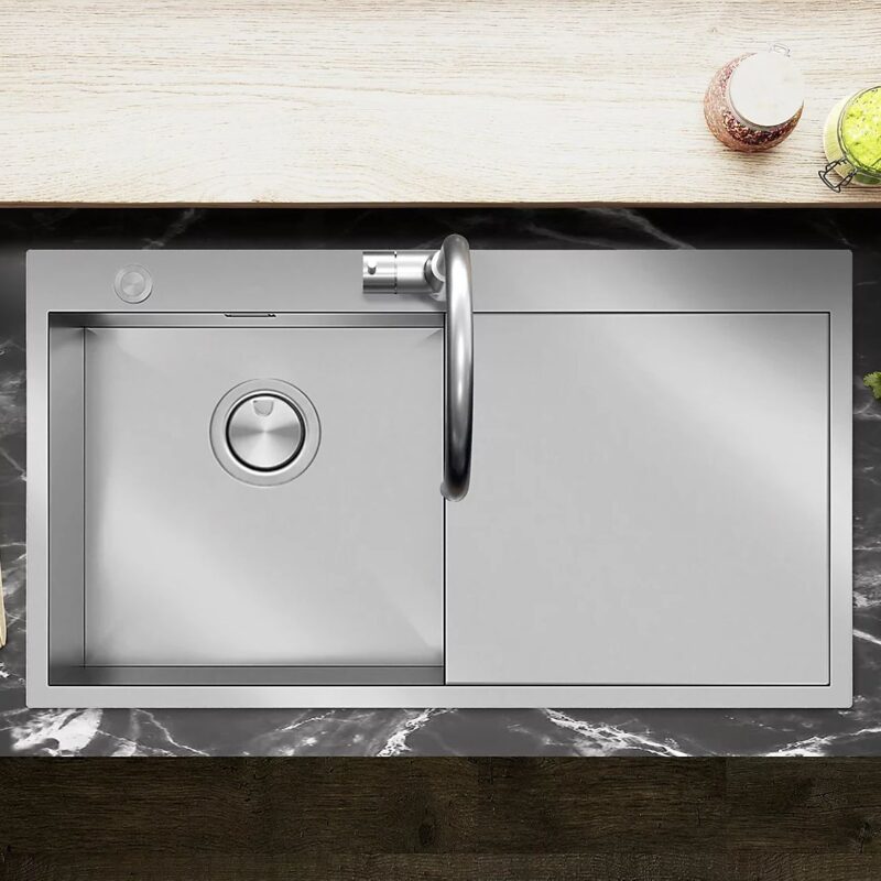 Clearwater Zenith Single Bowl Stainless Steel Sink with Right Hand Drainer