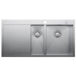 Clearwater Zenith 1.5 Bowl Inset Steel Sink with Left Drainer 1000x510mm