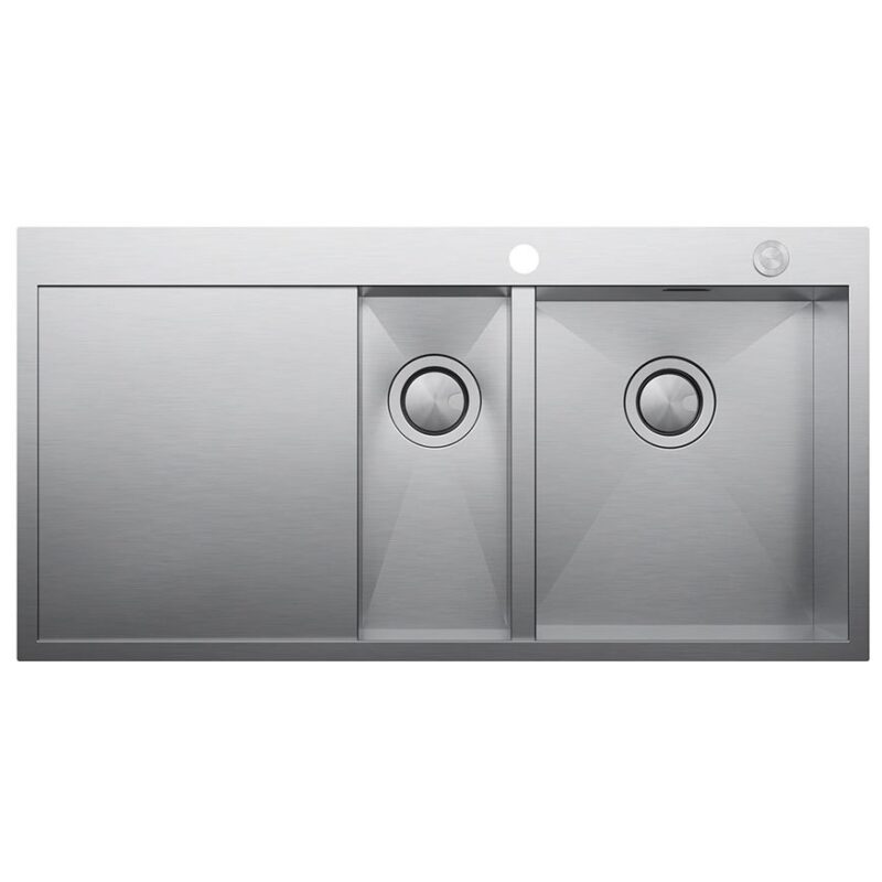 Clearwater Zenith 1.5 Bowl Inset Steel Sink with Left Drainer 1000x510mm Clearwater Zenith 1.5 Bowl Inset Steel Sink with Left Drainer 1000x510mm