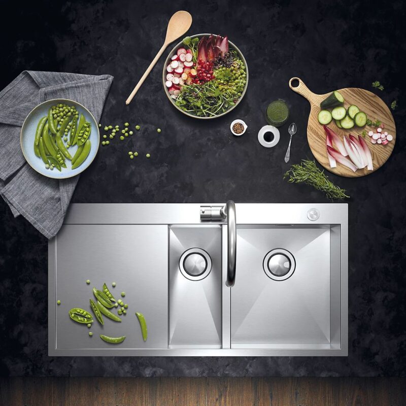 Clearwater Zenith 1.5 Bowl Inset Steel Sink with Left Drainer 1000x510mm