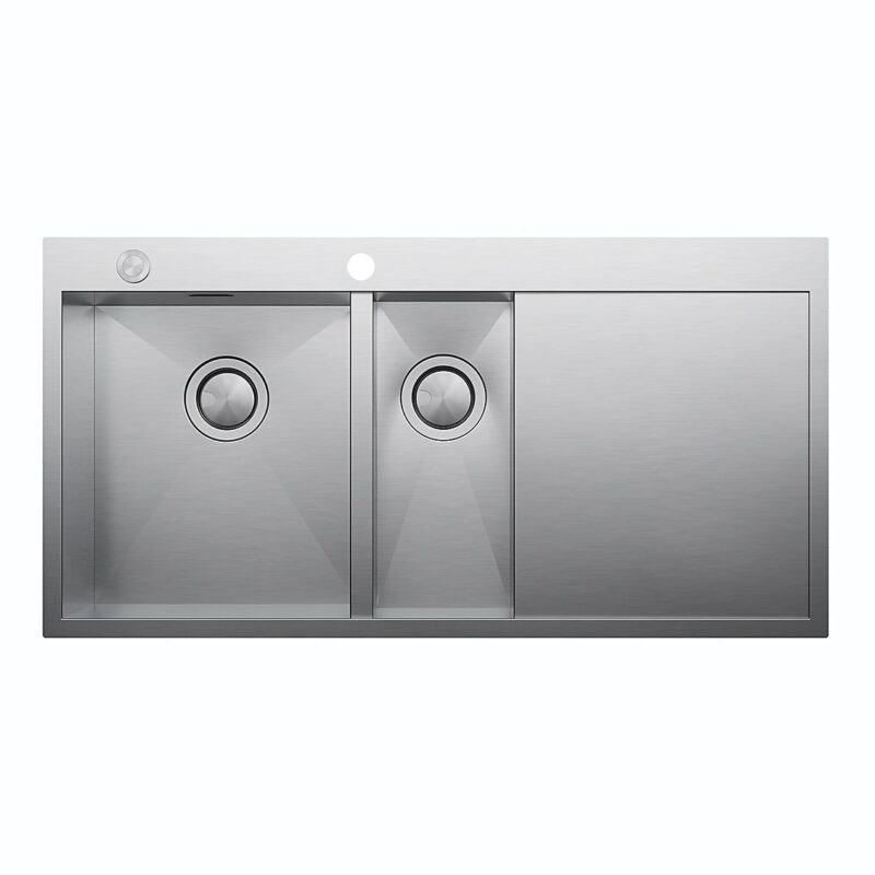 Clearwater Zenith 1.5 Bowl 1000 x 510mm Steel Sink, Right Drainer