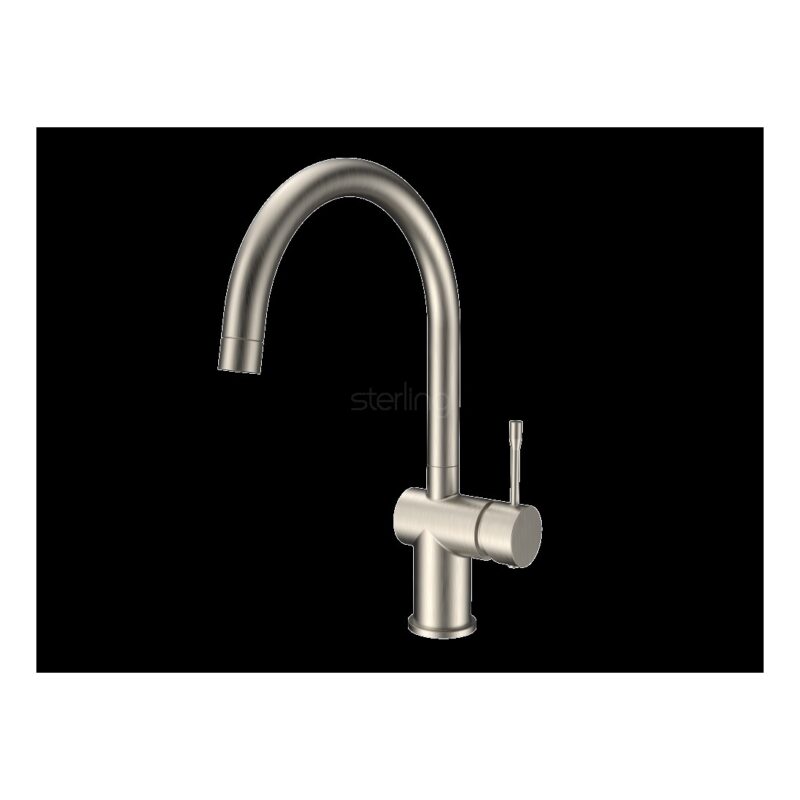 Clearwater Zodiac C Spout Kitchen Sink Mixer Tap Brushed Nickel Clearwater Zodiac C Spout Kitchen Sink Mixer Tap Brushed Nickel