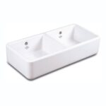Shaws of Darwen Classic Double Bowl 800mm Ceramic Sink White