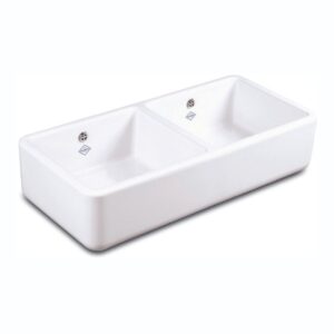 Shaws of Darwen Classic Double Bowl 800mm Ceramic Sink White
