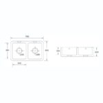 Shaws of Darwen Classic Double Bowl 800mm Ceramic Sink White
