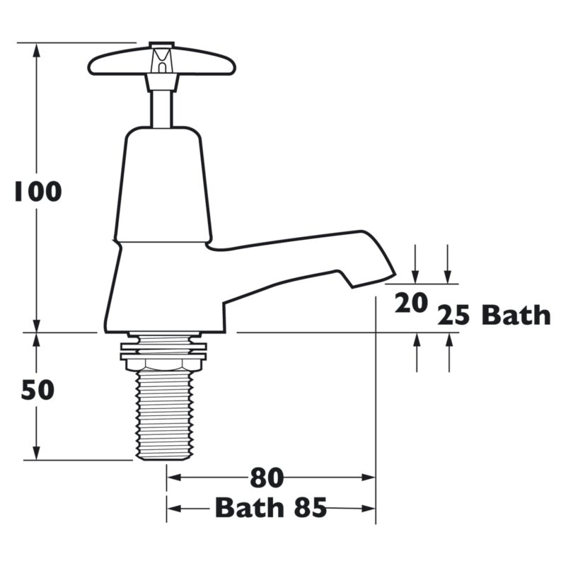 Deva Cross Handle Basin Taps