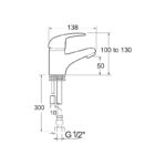 Deva Adore Mini Mono Basin Mixer with Clicker Waste