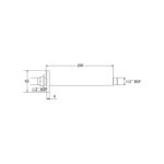 Deva Square Ceiling Shower Arm 20cm