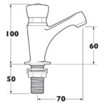 Deva Non Concussive Self Closing Pillar Basin Tap