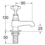 Deva Coronation Bath Taps Gold