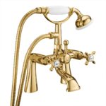 Deva Coronation Pillar Mounted Bath Shower Mixer Gold