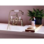 Deva Coronation Pillar Mounted Bath Shower Mixer Gold
