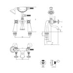 Deva Coronation Pillar Mounted Bath Shower Mixer Gold
