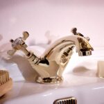 Deva Coronation Mono Basin Mixer with Press Top Waste Gold
